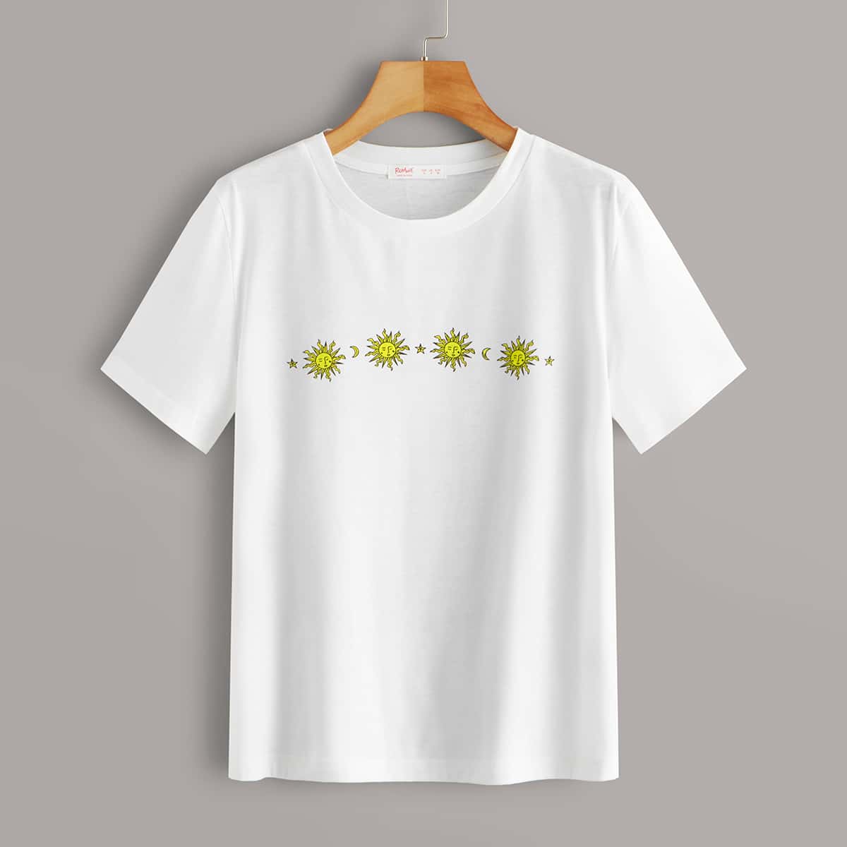 

Sun Graphic White Tee