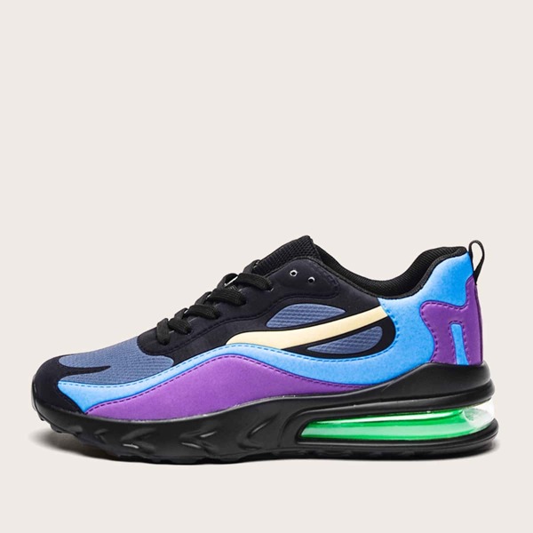 

Men Color-block Lace-up Front Sneakers, Multicolor