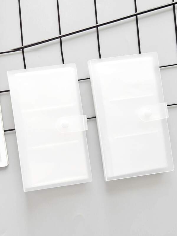 1pc 240 Slots Clear Button Card Holder