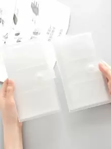 1入組240卡槽透明紐扣卡包 - 無色 - 查看 3