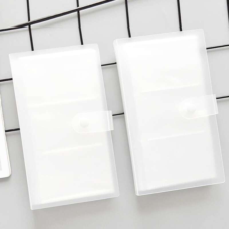 

1pc 240 Slots Clear Button Card Holder
