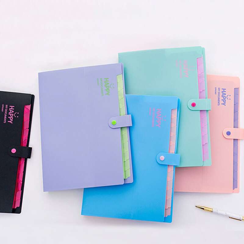 

1pc Random Expanding Button File Folder