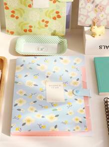 1入組印花紐扣文件夾 - 彩色 - 查看 3