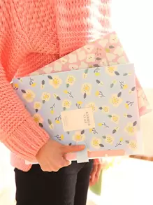 1入組印花紐扣文件夾 - 彩色 - 查看 4