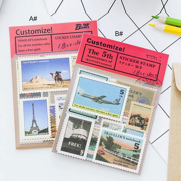 

Стикер в форме марки 4 листов