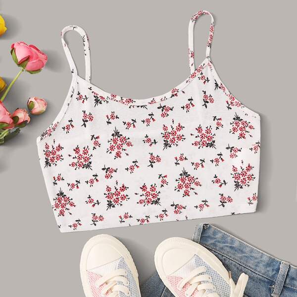

Ditsy Floral Cami Crop Top, Multicolor