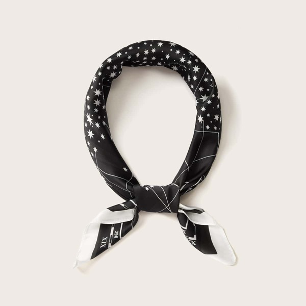 

Star Pattern Bandana, Black