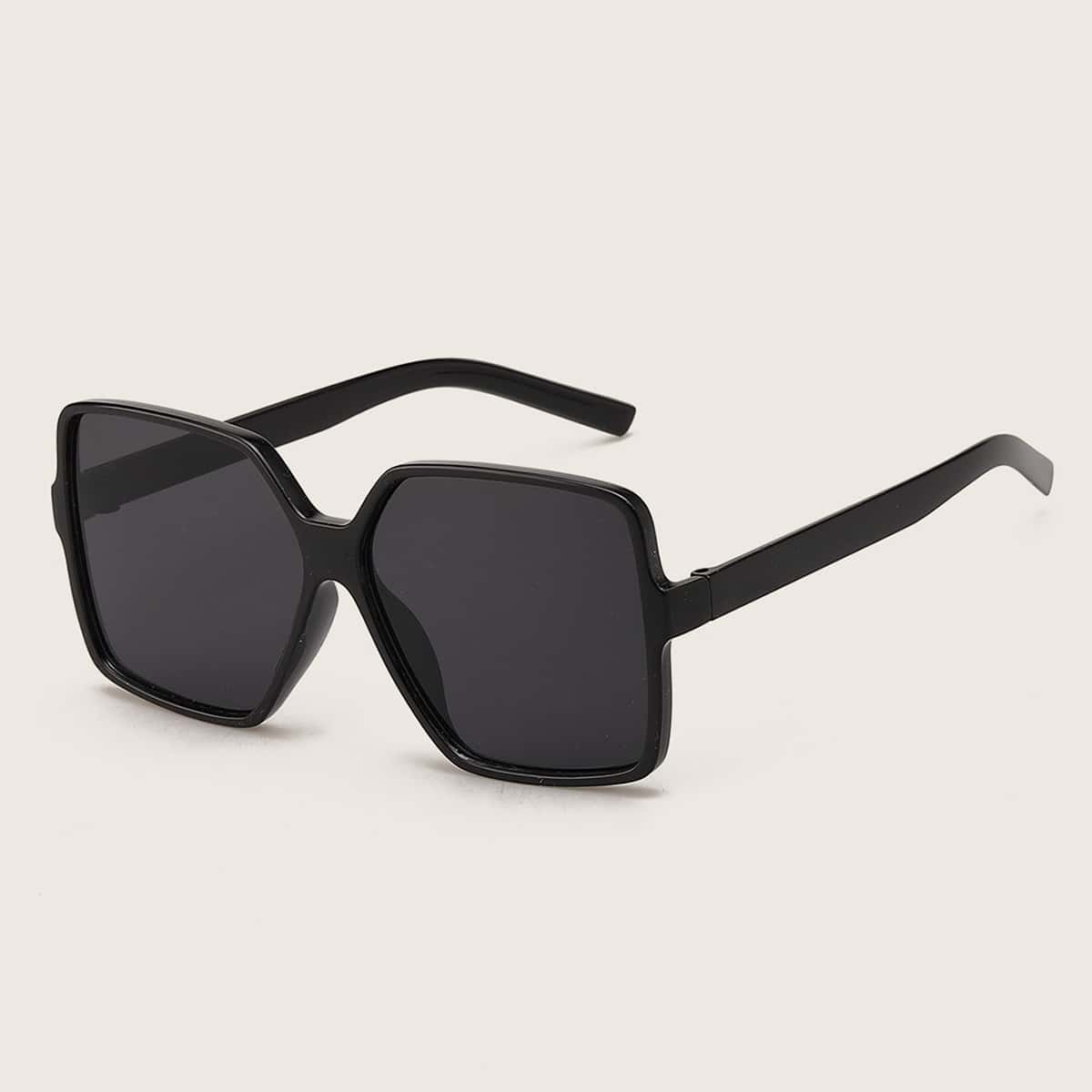 

Acrylic Frame Square Sunglasses, Black