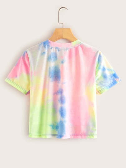 Twist Hem Tie Dye Top