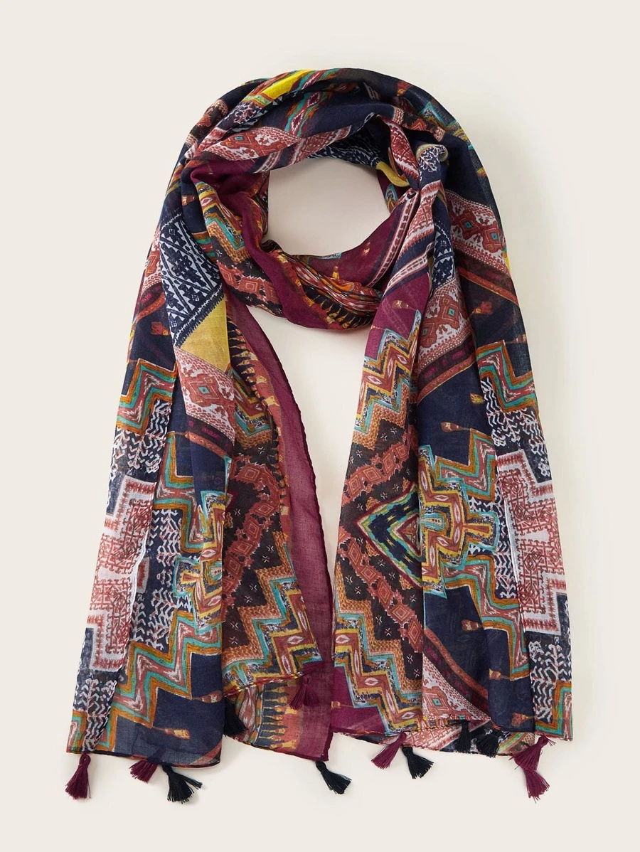 1 pañuelo de estilo bohemio adecuado para uso diario - Multicolor - Ver 1