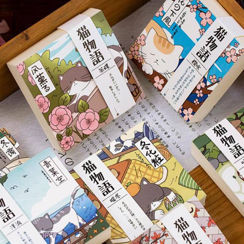 

1pack Cartoon Cat Print Sticky Note