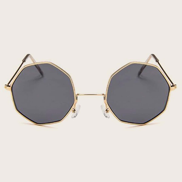 

Мужские солнечные очки с многоугольной рамкой, Серые