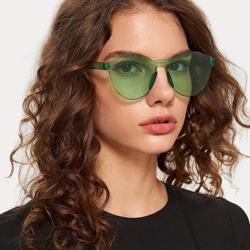 

Green Rimless Sunglasses