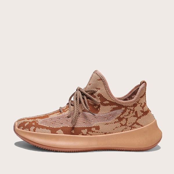 

Men Lace-up Front Wide Fit Sneakers, Brown