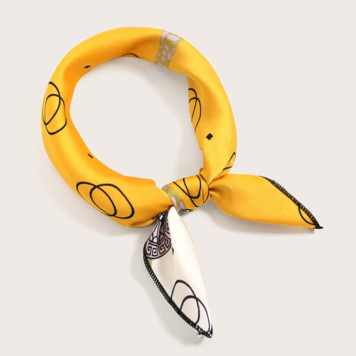 

Ring Pattern Color Block Bandana, Multicolor
