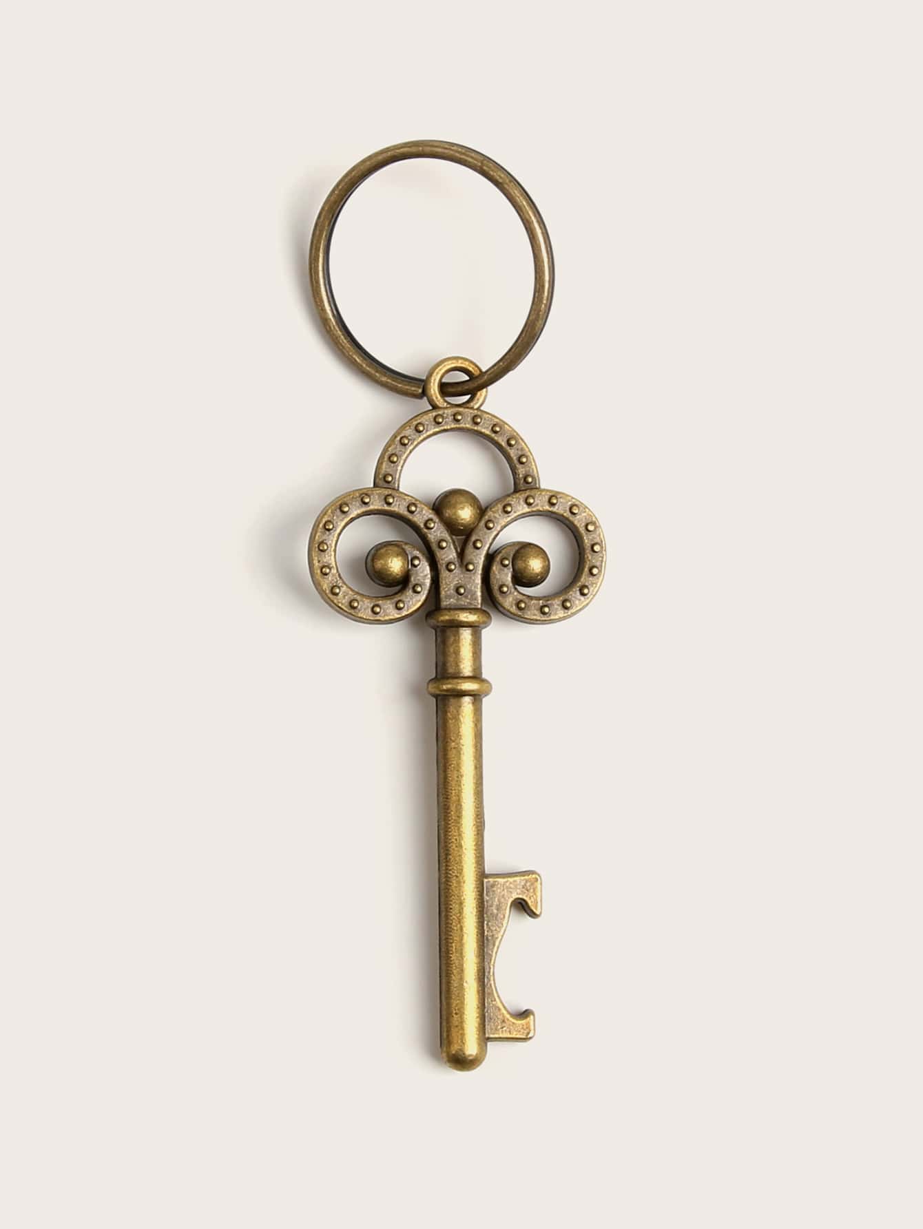 Key Design Keychain - Gold - View 1