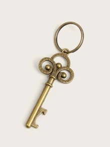 Key Design Keychain - Gold - View 2