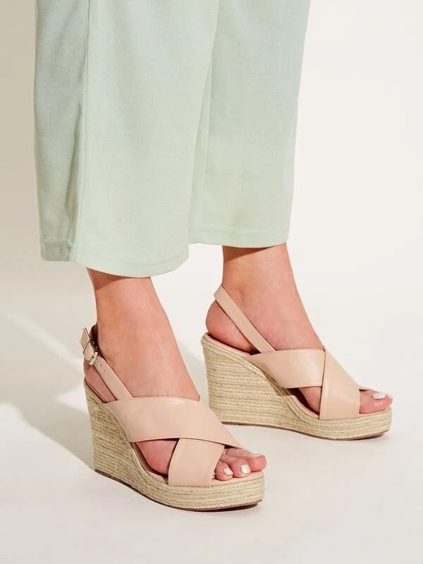 cross strap wedges