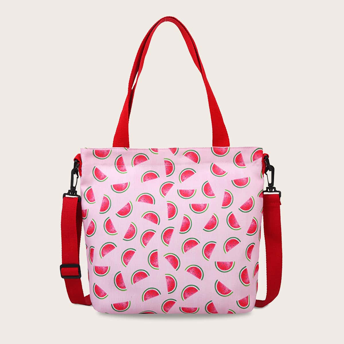 

Watermelon Print Tote Bag, Multicolor