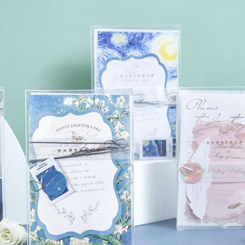 

1pack Random Graphic Print Greeting Card Set