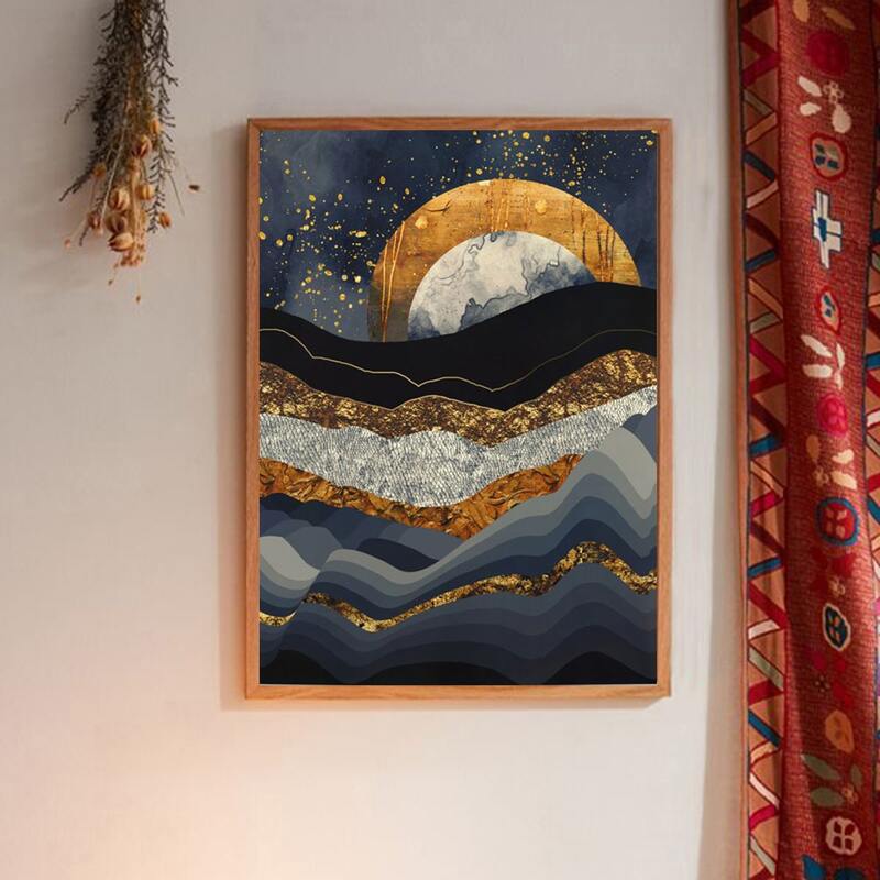 

Mountain Landscape Print Wall Painting Without Frame, Multicolor