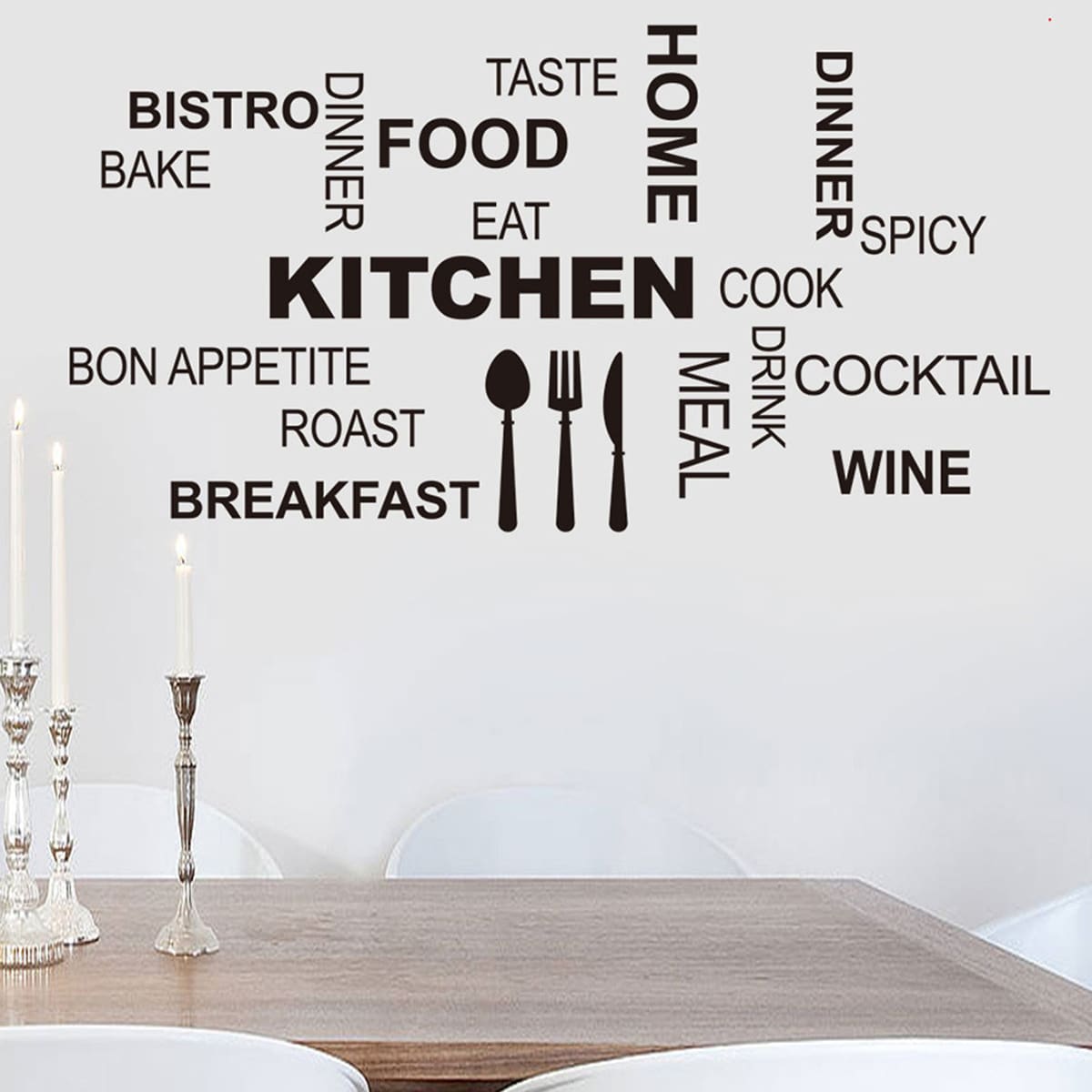 

Letter Graphic Wall Sticker, Black