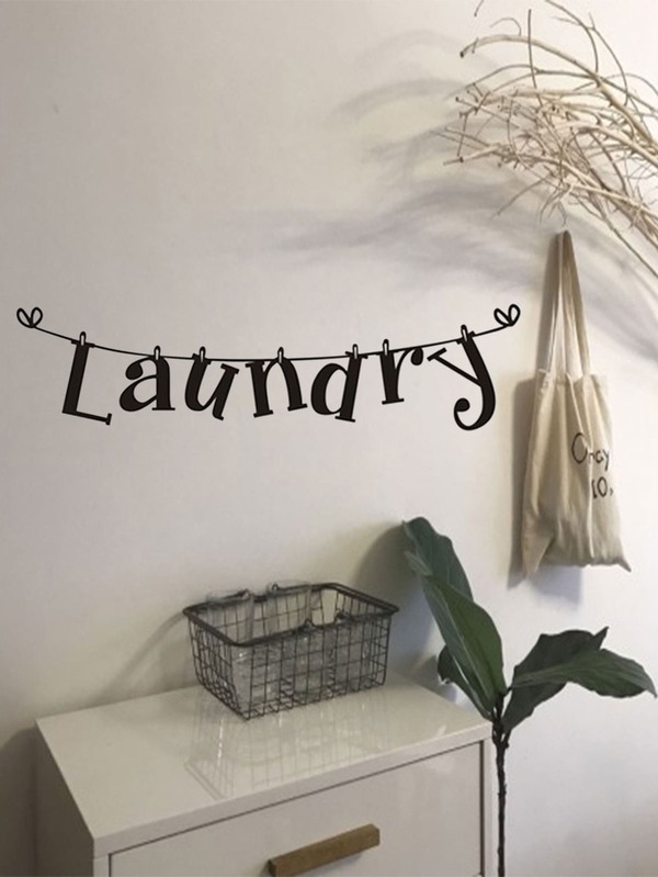 Letter Graphic Wall Sticker SHEIN USA