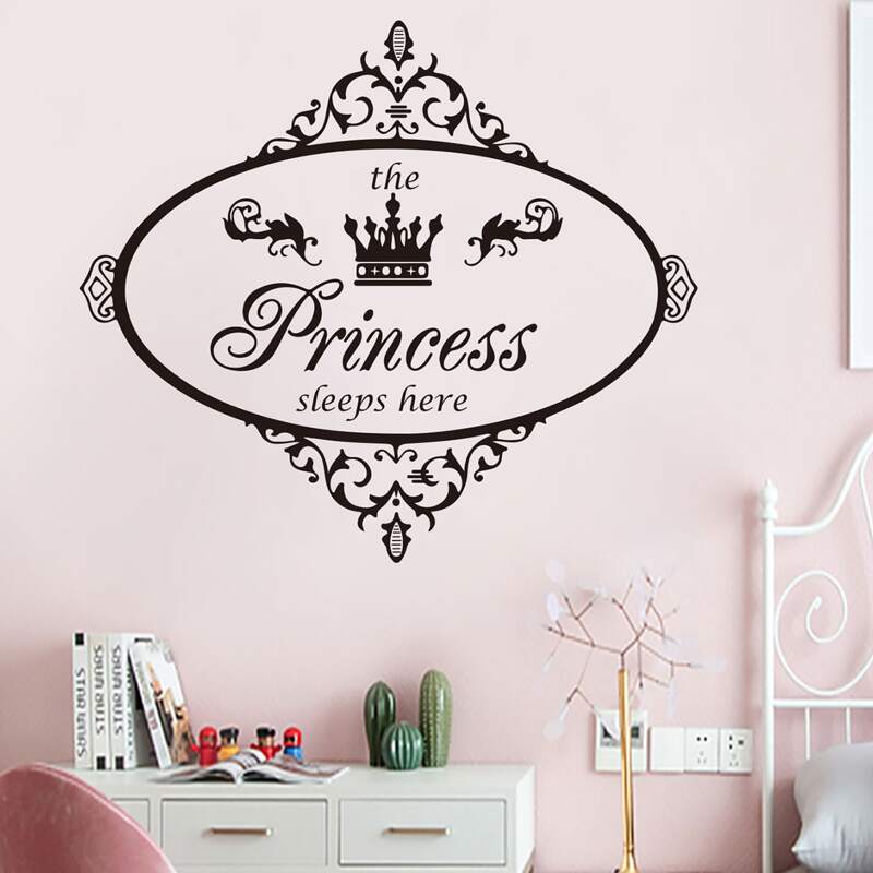 

Crown & Letter Graphic Wall Sticker, Black