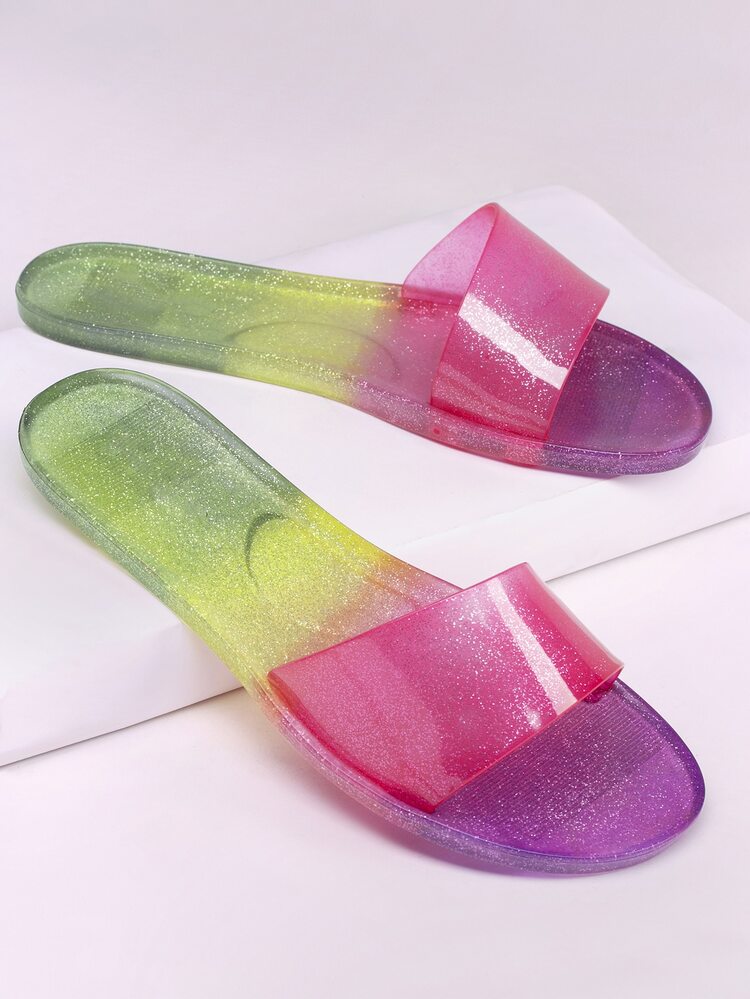 sparkly jelly slides