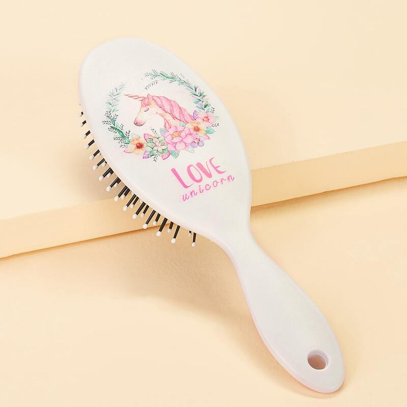 

Unicorn & Letter Graphic Hair Comb