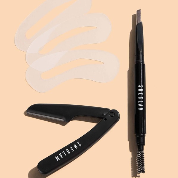 

1pc Eyebrow Pencil 102 Sable & 1pc Eyebrow Knife & 3pcs Eyebrow Card