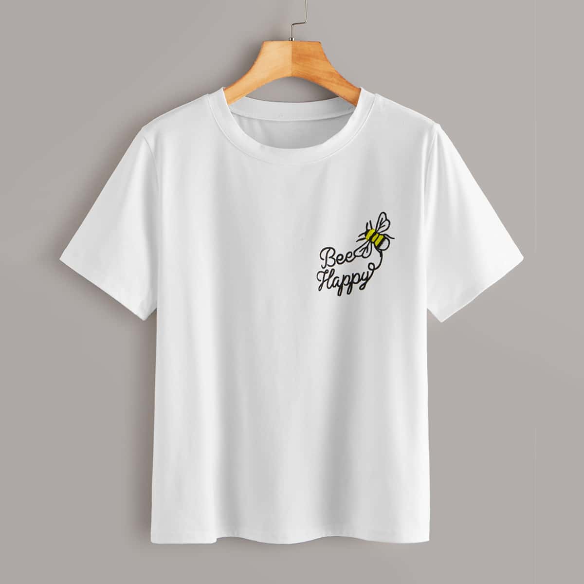 

Letter Embroidery White Tee