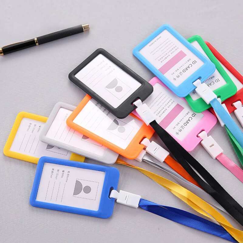 

1pc Random Plain Card Holder With Lanyard