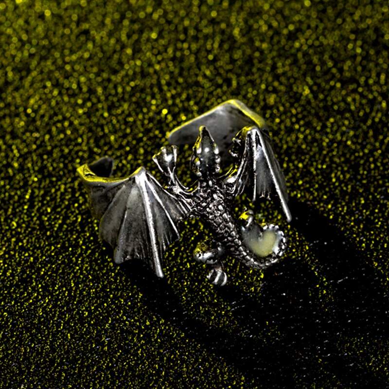 

1pc Animal Design Luminous Ring, Silver