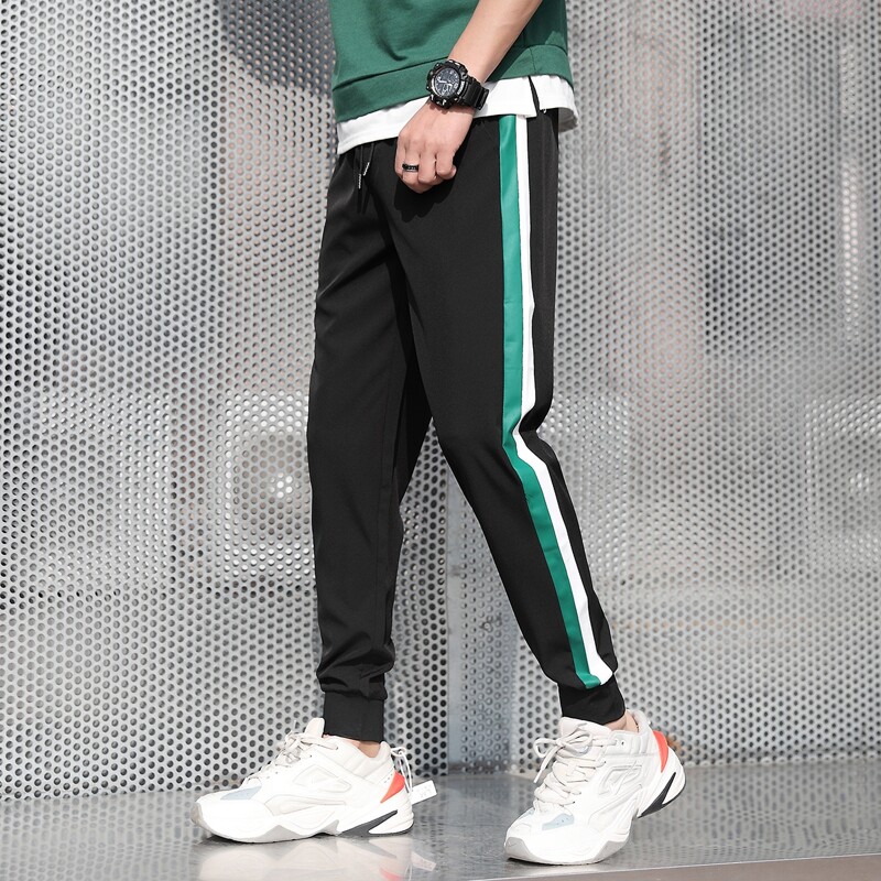 

Guys Side Stripe Drawstring Sweatpants, Black