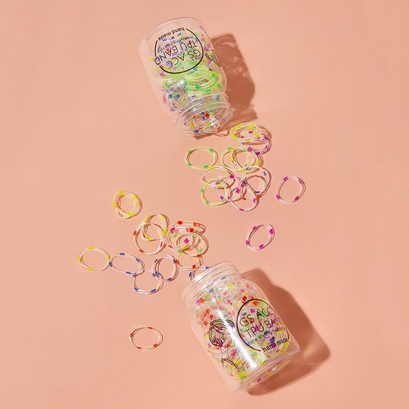 

2bottles Disposable Hair Tie, Multicolor