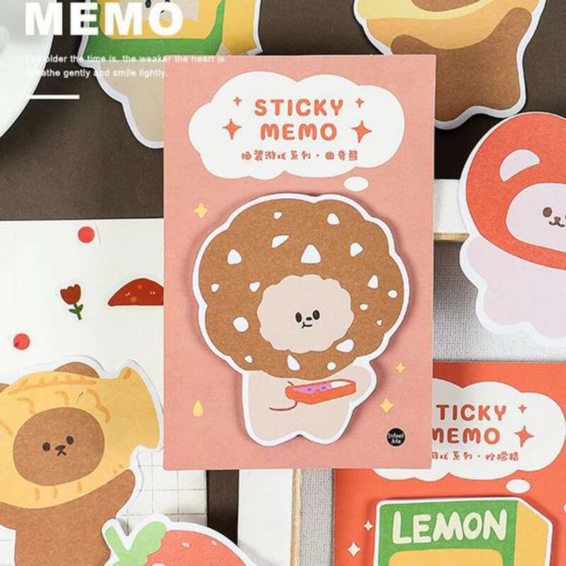 

1pack Random Cartoon Bear Print Sticky Note