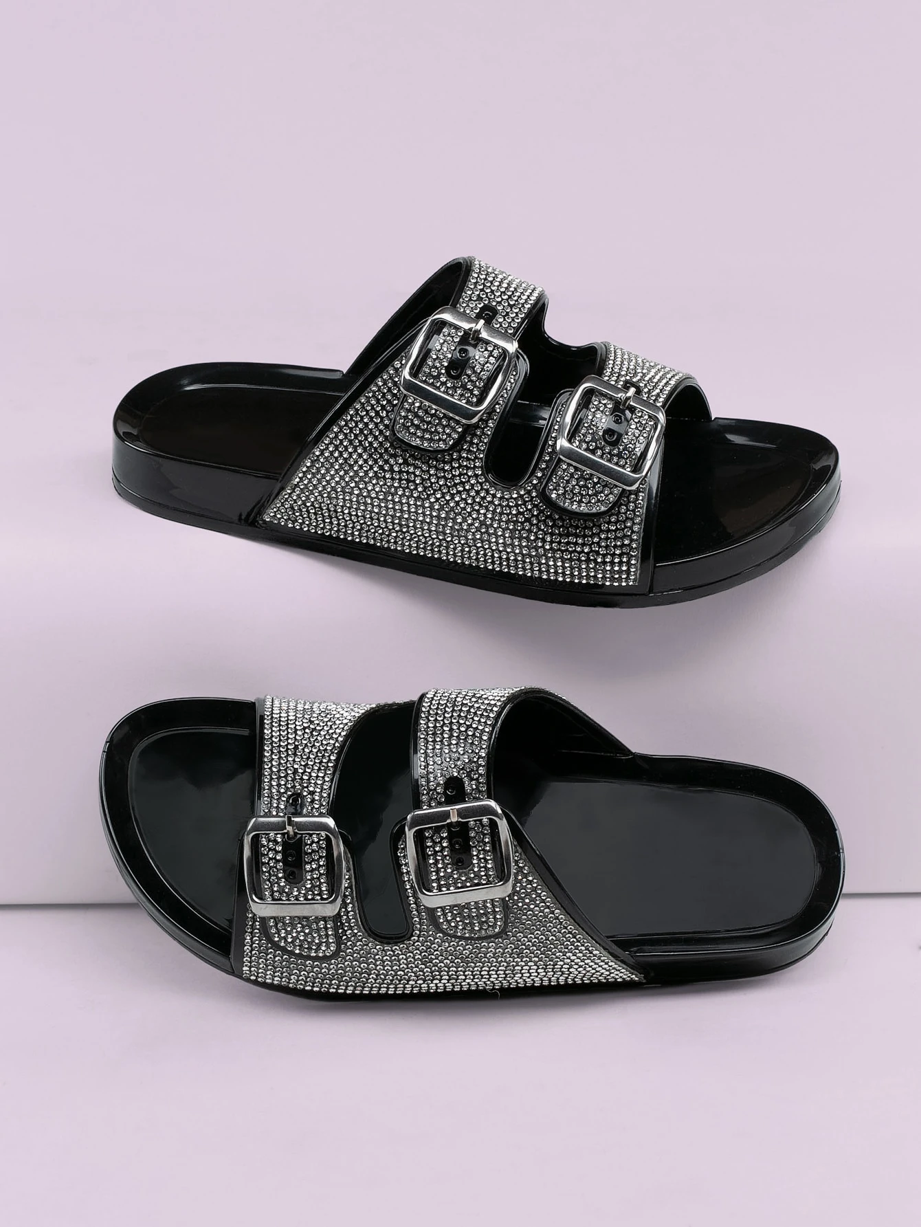 jelly slides with rhinestones