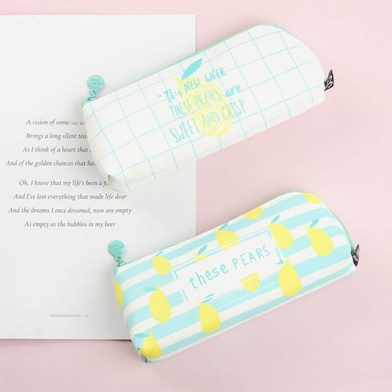 

1pc Random Slogan Graphic Pencil Case