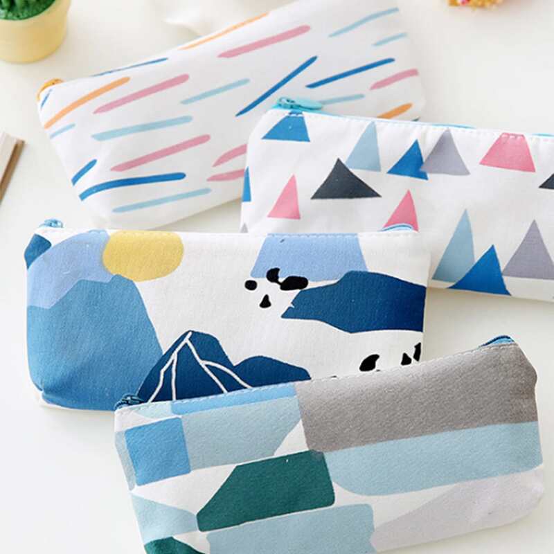 

1pc Graphic Print Canvas Pencil Case