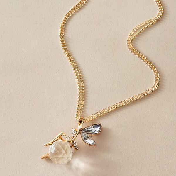 

Figure Charm Necklace, Gold