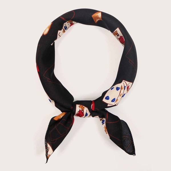 

Poker Pattern Bandana, Black