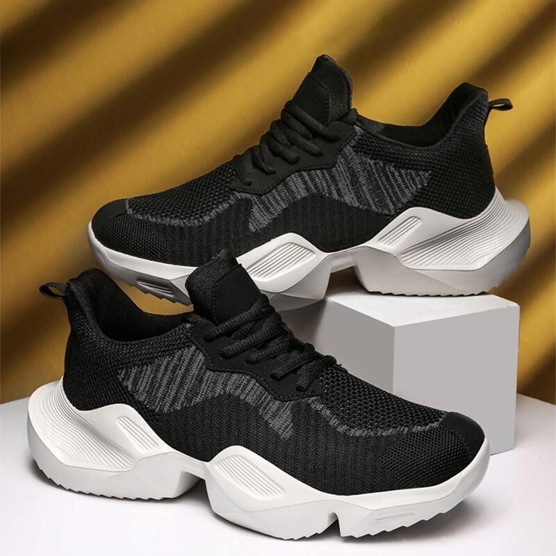 

Guys Lace Up Chunky Sneakers, Black