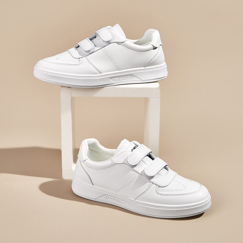 

Slip On Low Top Velcro Strap Sneakers, White