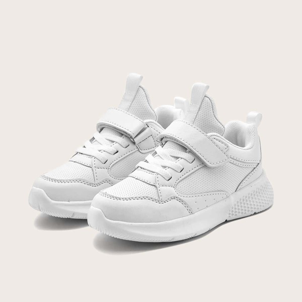 

Girls Minimalist Velcro Strap Sneakers, White