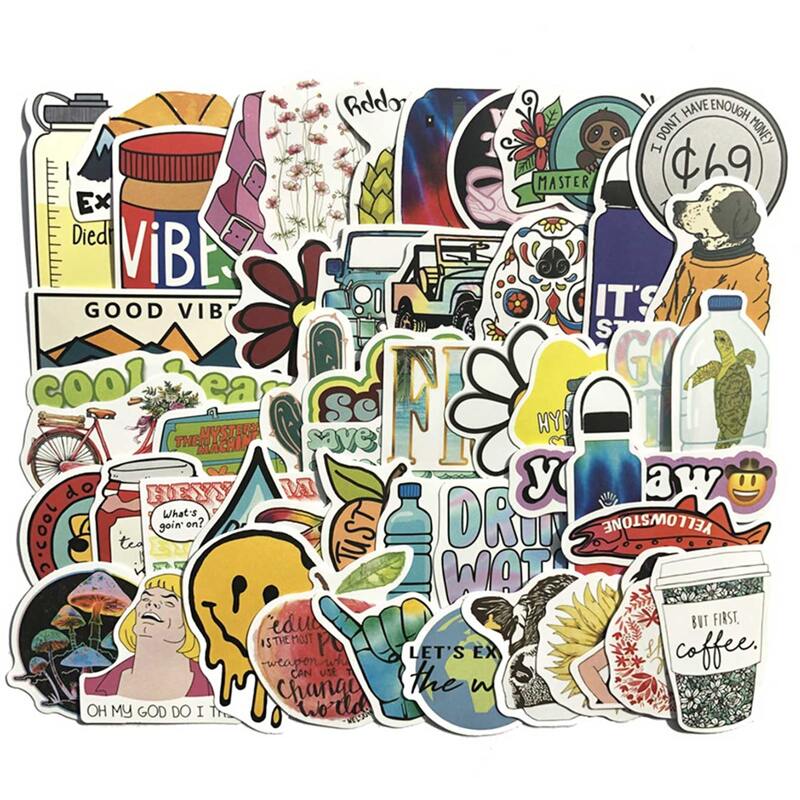 

50pcs Landscape Pattern Sticker, Multicolor