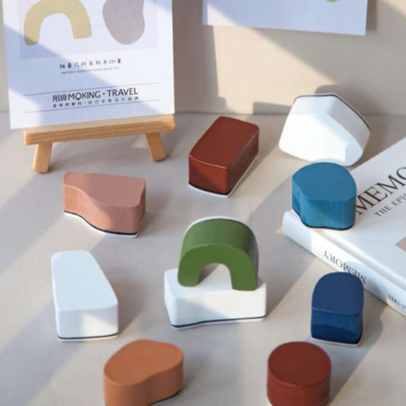 

1pc Random Geometric Pattern Wooden Stamp