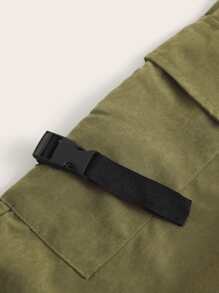 Top de cuello alto unicolor con pantalones cargo con bolsillo con solapa lateral con cordón - Multicolor - Ver 3