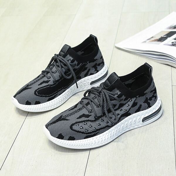 

Lace-up Front Wide Fit Sneakers, Grey