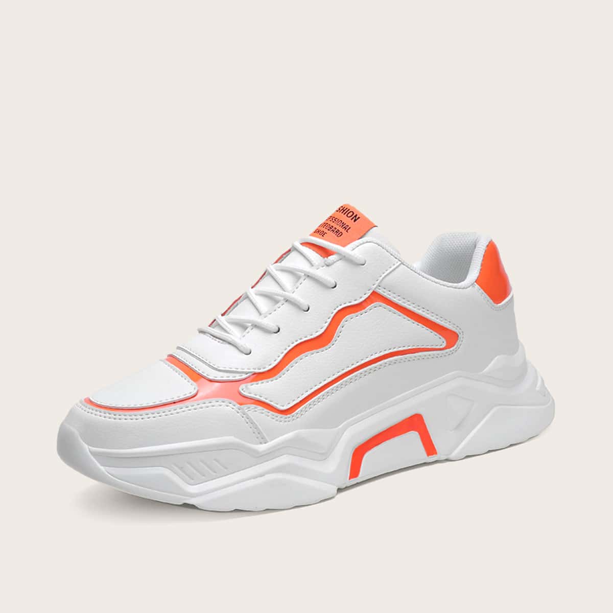 

Guys Lace-up Front Chunky Sneakers, White